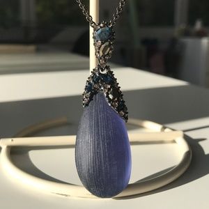 Alexis Bittar Crystal Encrusted Lucite Necklace